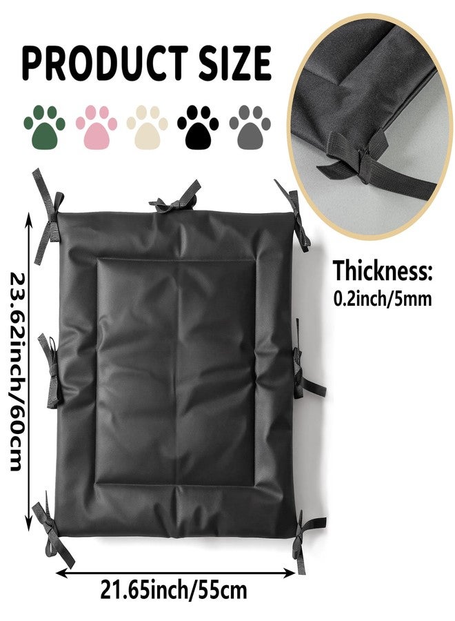 INKNOTE Black Dog Crate Divider Panel with Ties 23.62 x 21.65 Inch Soft Thick Dog Kennel Divider for Puppy Training Dog Crate Accessories (Fits 36" Crates,Excluding Crate) - Image 5